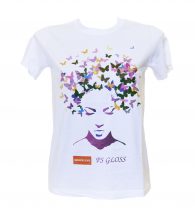 White t-shirt personalized with Flex Gloss P&C (PSGLOSS)