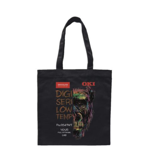 Dark shopper bag personalized with Digiseri9541 system - Low Temperature